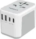 TESSAN Universal Travel Adapter Worldwide - 2 x USB C, 2 x USB A Ports, Universal Plug Adaptor UK to World, International Travel Adapter for Multi Countries EU, USA, UK, Australia, Thailand