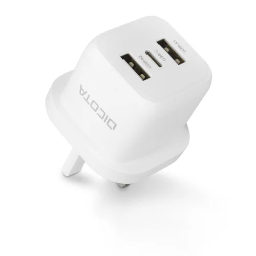 [D32070] Dicota 32W AC Universal Adapter (2 x USB/USB/USB-C)